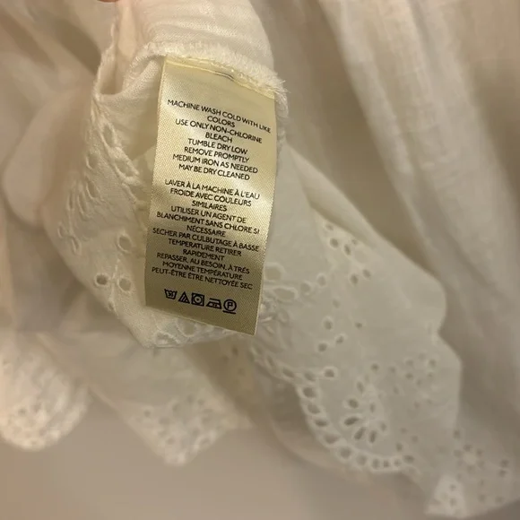 Free People White Eyelet Blouse - Picture 9 of 12